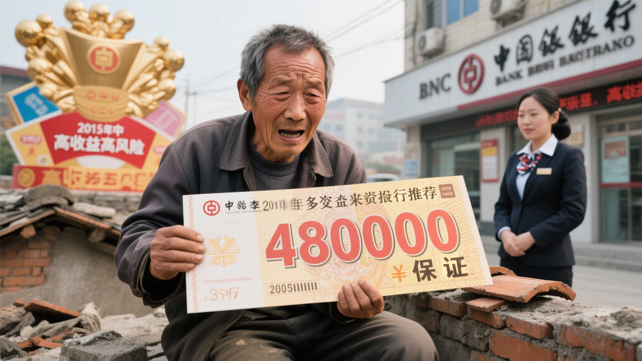 瓦匠中奖4800万几乎亏空 多年诉银行身心俱损