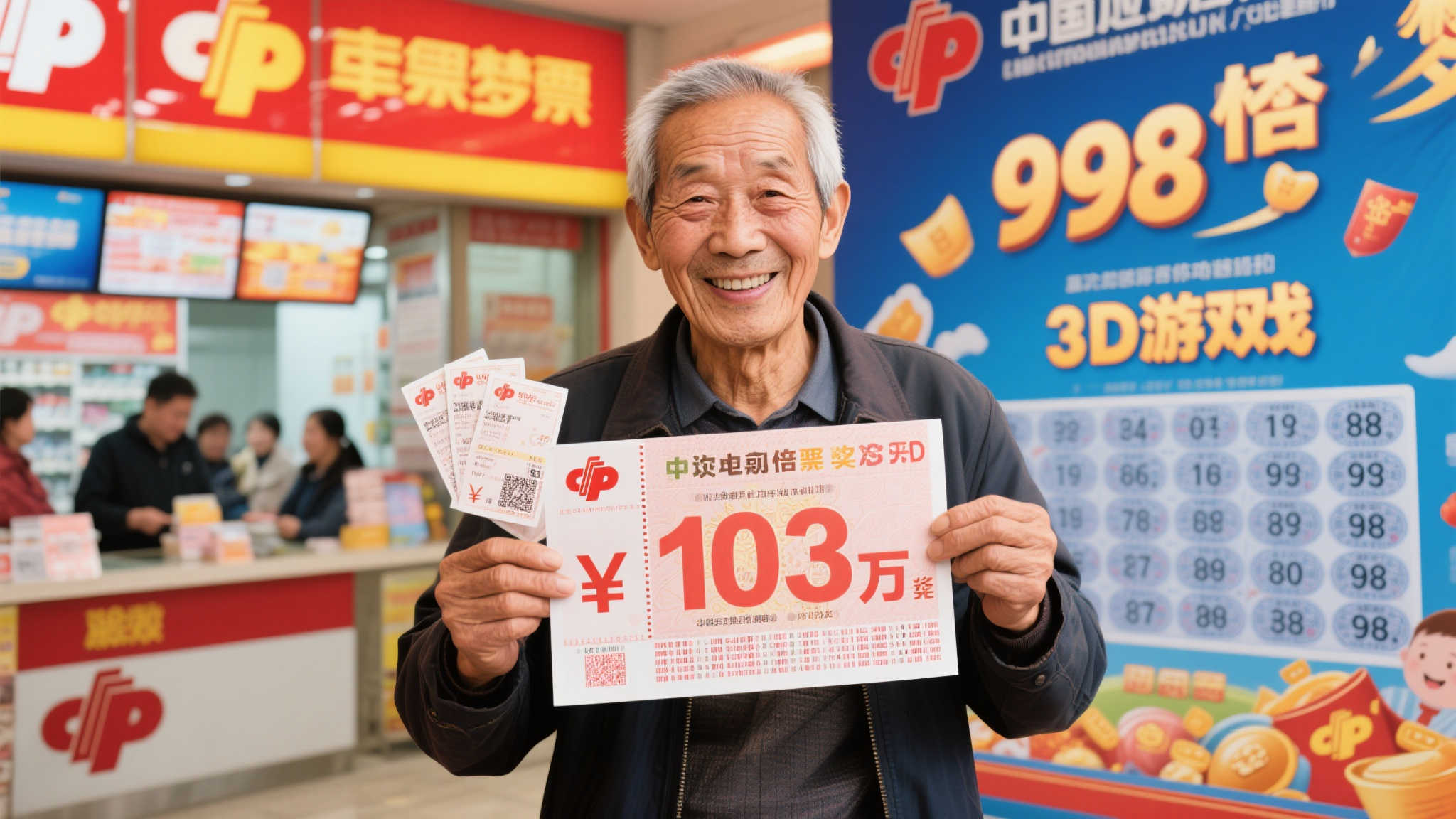 老彩民豪掷998倍投注,喜获3D游戏103万大奖,乐观心态不变 老彩民豪掷998倍投注,喜获3D游戏103万大奖,乐观心态不变