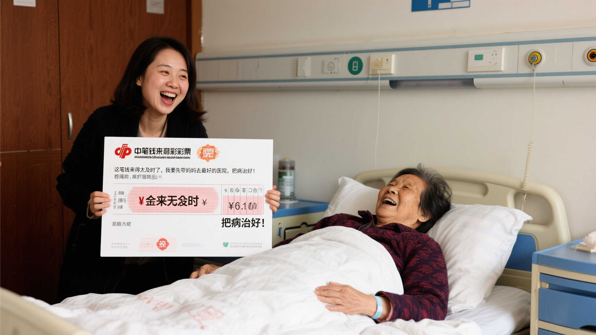 孝心女儿10元机选喜中福彩730万 奖金优先为母治病 孝心女儿10元机选喜中福彩730万 奖金优先为母治病