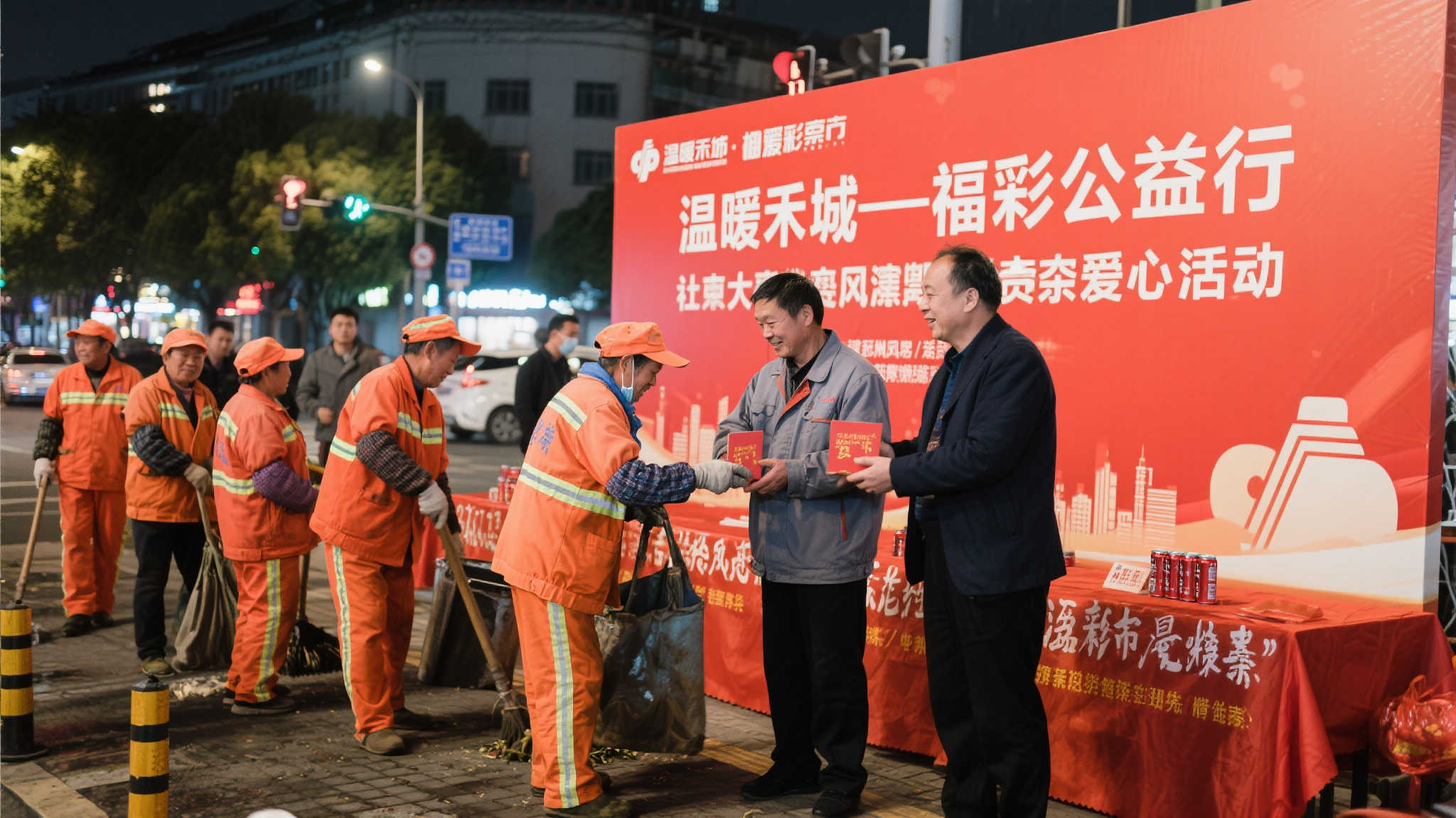 关爱环卫工人,嘉兴福彩暖心公益行 关爱环卫工人,嘉兴福彩暖心公益行