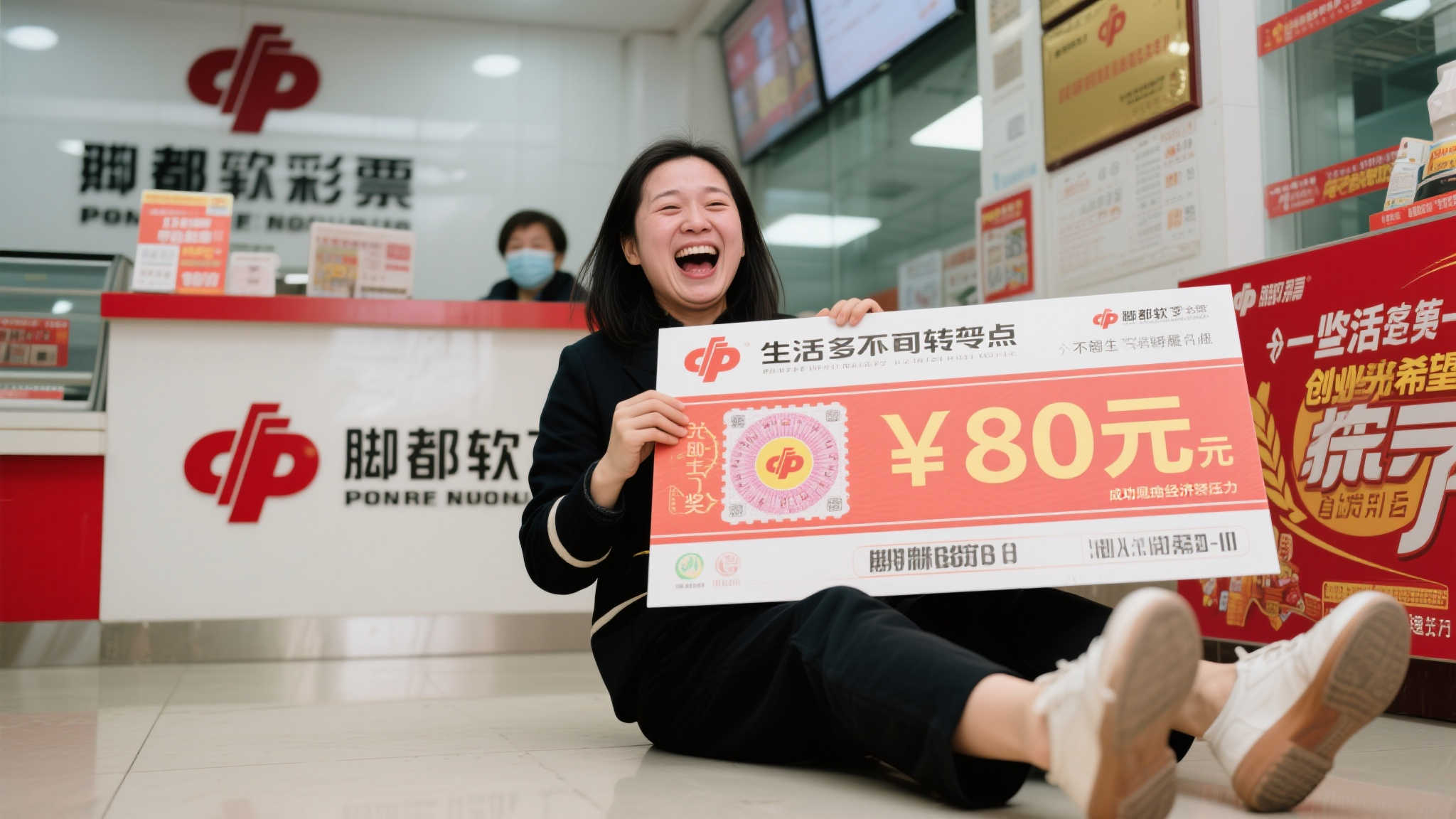 女子喜中福彩80万,创业困境迎转机,激动到腿软 女子喜中福彩80万,创业困境迎转机,激动到腿软
